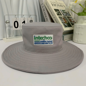 NÓN TAI BÈO XÁM - 2 LỚP (VẢI LÓT)