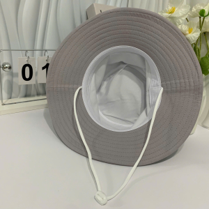 NÓN TAI BÈO XÁM - 2 LỚP (VẢI LÓT)